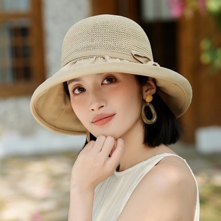Mũ xô khâu ống hút Văn học Nơ chống nắng giảm tuổi