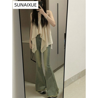 SUNAIXUE quần ống rộng quần nữ jean Cổ điển Popular Thời trang Dễ thương WLK2440UI9 17Z240423