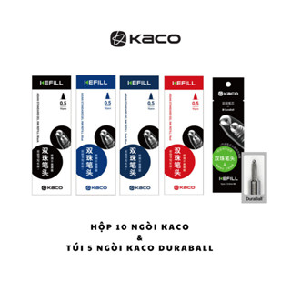 Hộp 10 Ruột Bút Kaco Pure Ngòi 0.5mm Đủ Màu