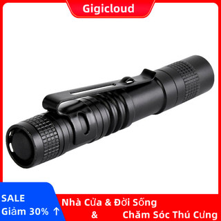 Gigicloud XPE Clip Đèn pin LED Mini Đèn pin cầm tay chống nước Đèn pin chạy bằng pin AAA