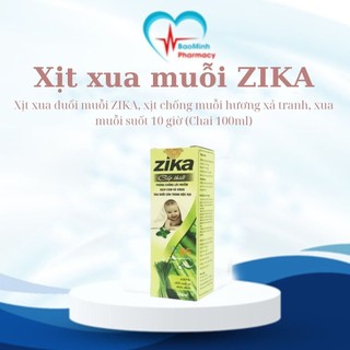 Xịt xua đuổi muỗi ZIKA, xịt chống muỗi hương xả tranh, xua muỗi suốt 10 giờ