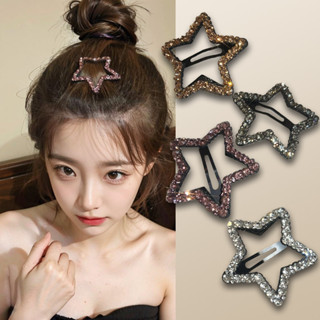 Kẹp Tóc Ngôi Sao Kim Cương Nữ 2024 Mới Trán Viền Bên Vỡ Thẻ Tóc Hàn Quốc Bán Chạy Phụ Kiện Tóc