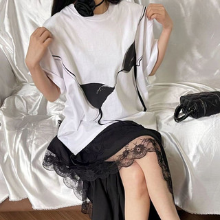 Milyfashion Cao Cấp Xu Hướng Phố Chiên Phố Châu Âu Phong Cách Mỹ Sang Trọng Thiết Kế In Hình Áo Thun Nữ Mùa Hè 2024 Phong Cách Mới Hàng Đầu Quần Áo