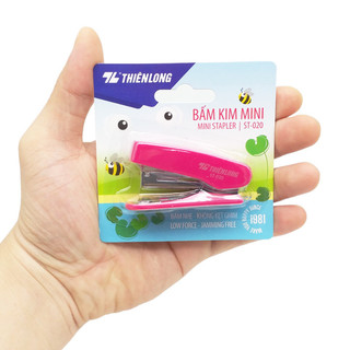 Bấm Kim Mini Basic Số 10 - Thiên Long ST-020 - Màu Hồng