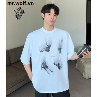 Áo thun nam mùa hè dáng rộng cho tay áo unisex áo from rộng áo cổ tròn Hàn Quốc cao cấp 100% Bông