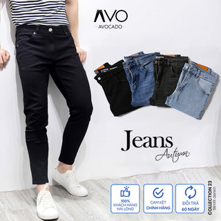 Quần bò jean nam skinny co giãn 4 chiều Big size 28-36 dáng ôm Avocado đẹp