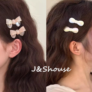 Kf771 Phong cách Hàn Quốc đẹp hồng và nàng tiên cá acetate nơ kẹp tóc phẳng cá sấu kẹp phụ kiện phụ nữ