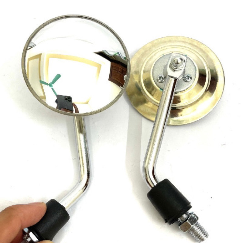 Gương Xe Điện/Cub/Vespa Chân 8Ly Cầu Lồi