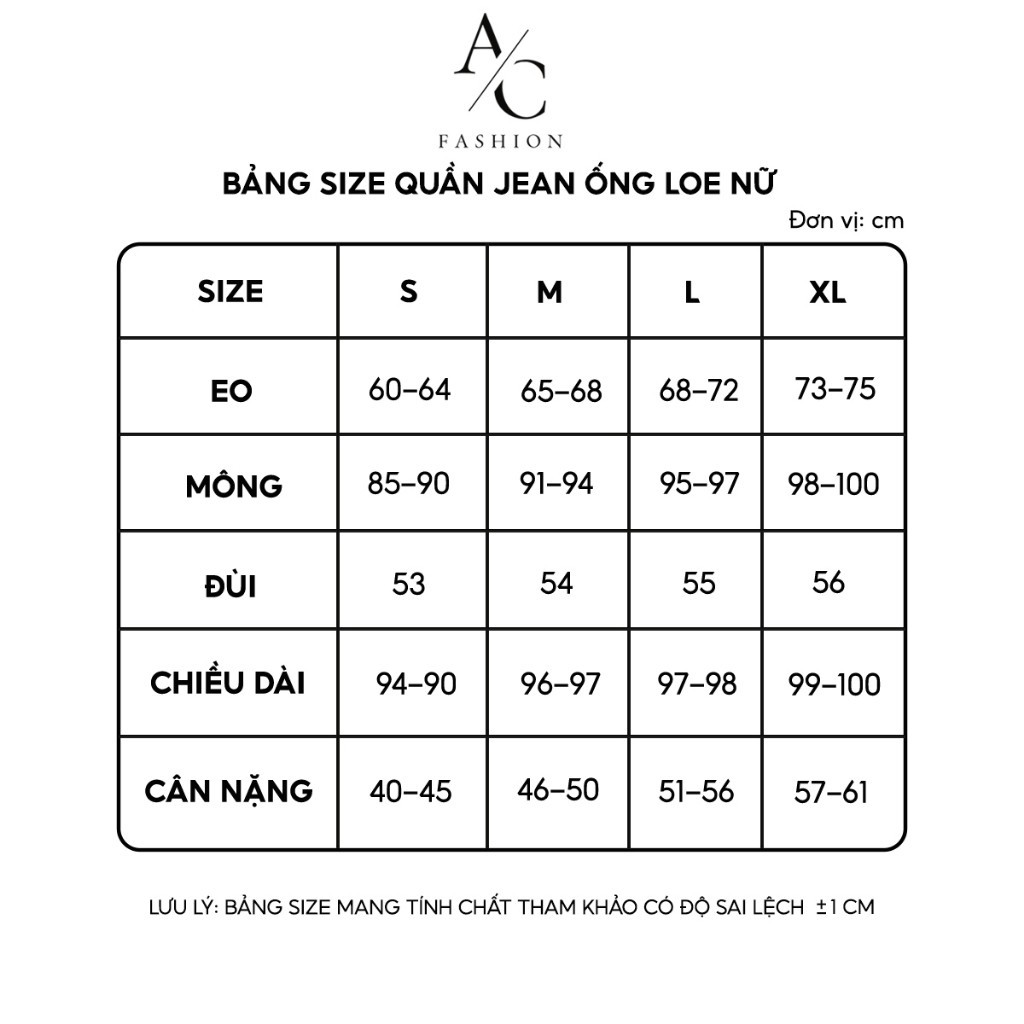 Quần Jean Ống Loe Nữ Cạp Cao Tôn Dáng Ôm Eo, Quần Bò Nữ Ống Loe Trơn May Gấu Chất Vải Co Giãn Nhẹ | BigBuy360 - bigbuy360.vn