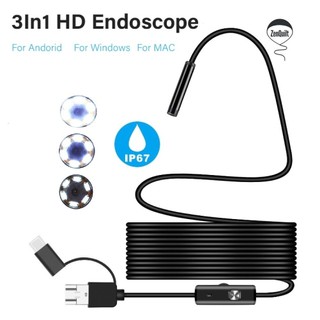 Camera kiểm tra nội soi chống nước ZenQuilt-1 / 2 / 5m Micro USB Type-C cho điện thoại Android