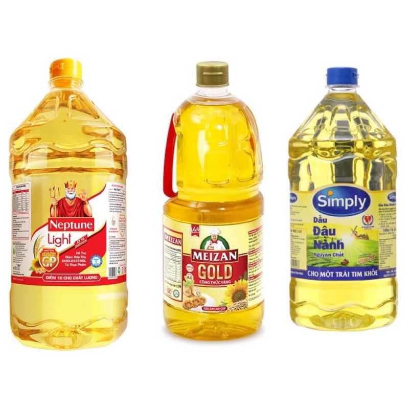 dầu ăn simply , mezan gold , neptune , meizan đậu nành 2L -tạp hóa anh mập