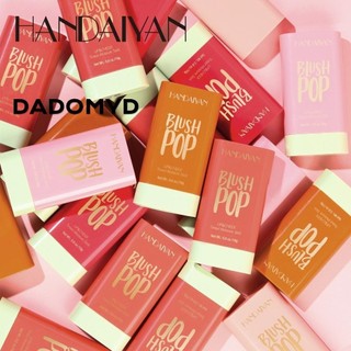 DADOMYD Kem Phấn má hồng mờ, Kem dưỡng ẩm 6 màu Blush Stick, Mỹ phẩm Trang điểm chống thấm nước Cheek Lip Tinted Moistured