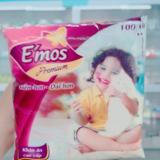 Khăn giấy vuông e'mos premium 100 tờ