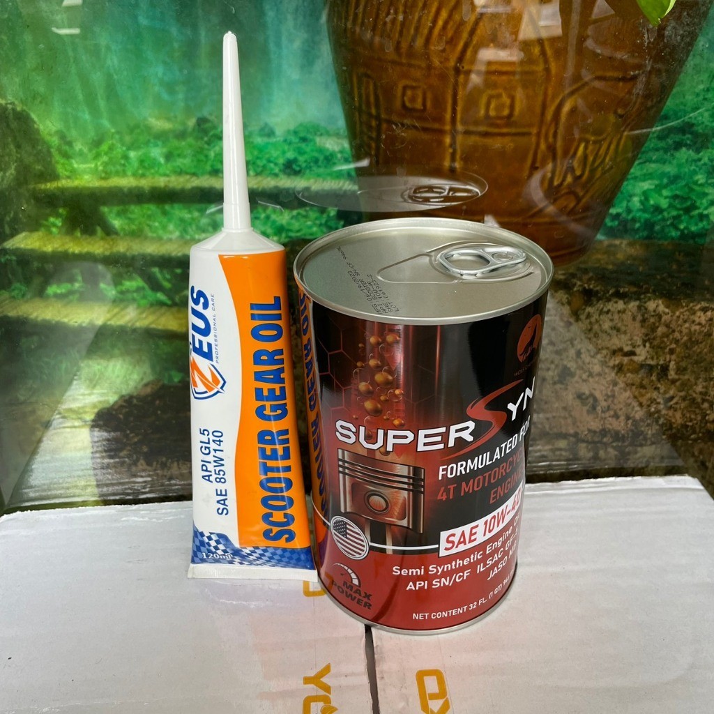 COMBO Nhớt Super Syn Tay Ga Nhập Khẩu Từ Mỹ.+ Nhớt Láp Chống Hú Zeus