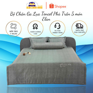 Bộ Chăn Ga Lụa Tencel Phủ Trần 5 món Elan
