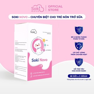 Sữa SOKI NOVO Khắc Phục Nôn Trớ, Đầy Hơi, Rối Loạn Tiêu Hóa Cho Trẻ Hộp 18 Gói