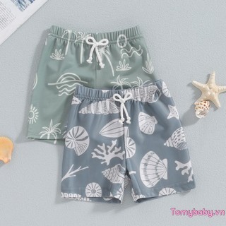 Quần bơi bé trai Vỏ in lưng co giãn Quần short bơi Bộ đồ tắm Đồ bơi