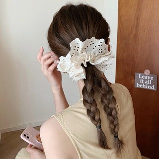 Scrunchie Lớn Ruột Tóc Ins Ren Headband Pháp Nơ Buộc Tóc Bé Gái Phụ Kiện Tóc Thời Trang