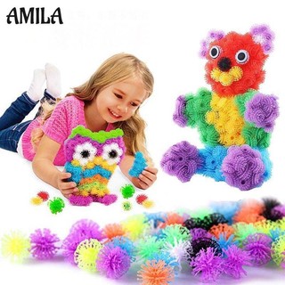 Puff ball Khối xây dựng đa năng Mẫu giáo mầm non giáo dục mầm non Đồ chơi xếp hình Handmade DIY cho bé trai và bé gái