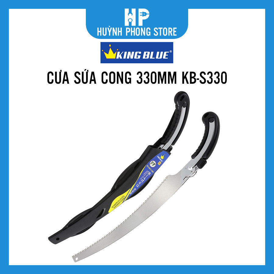 Cưa sứa, cưa gỗ, cưa cây lưỡi cong Kingblue KB-S330, chiều dài lưỡi 330mm, chất liệu thép SK5 Japan