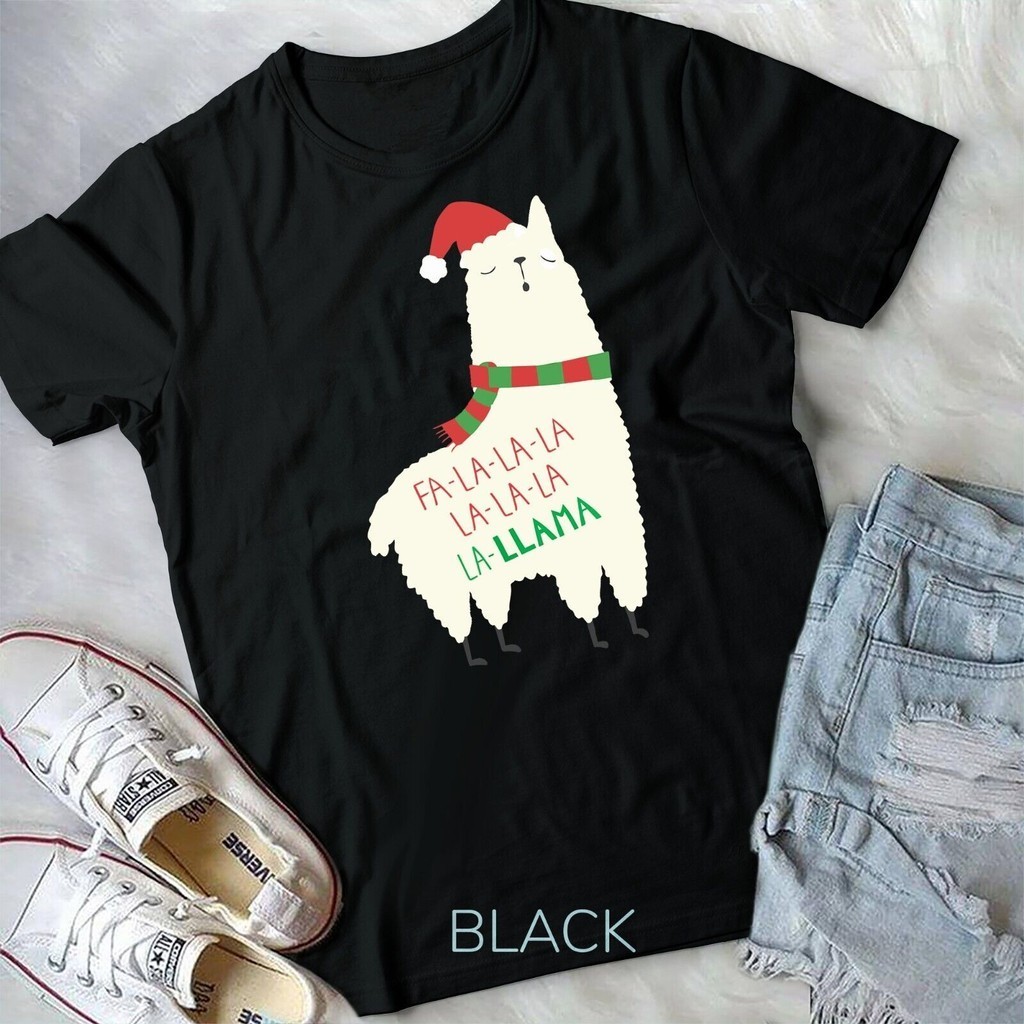 Áo thun Fa La La Llama - Áo sơ mi Giáng sinh Llama dễ thương Alpaca Áo thun Unisex