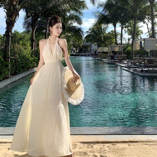 Đầm Lovito buộc dây màu trơn phong cách thanh lịch cho nữ LNE54039