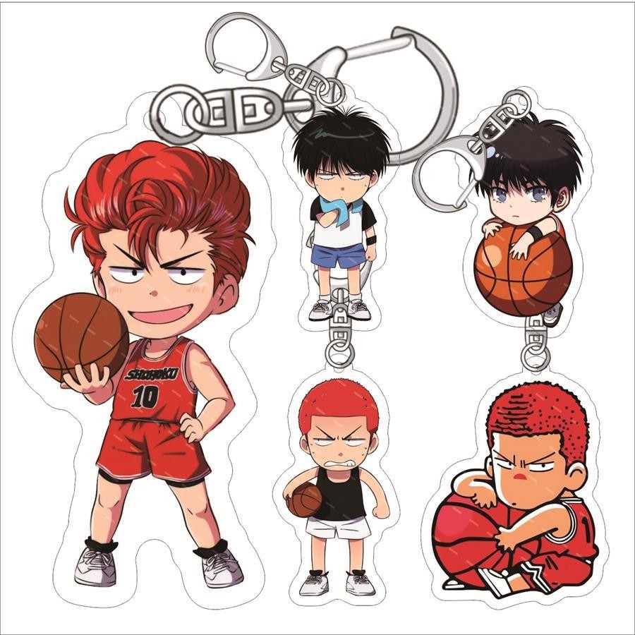SLAM DUNK SLAM DUNK Anime Lưu Niệm Acrylic Sakuragi Đường Hoa Kaede Rukawa Mitsui Shou Móc Khóa