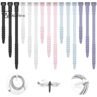 NcVHrt 5 Dây Sắp Xếp Dây Đa Năng Có Thể Tái Sử Dụng Silicone Máy Tính Dây Buộc Văn Phòng Tại Nhà Cho Tai Nghe Co Giãn / Mới /