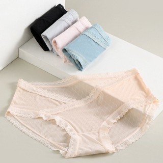  Quần lót bầu và sau sinh cạp chéo TIRA MAMA QL423 kháng khuẩn bigsize cotton su đúc thông hơi 