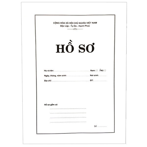 Bao Thư Hồ Sơ A4 Trắng