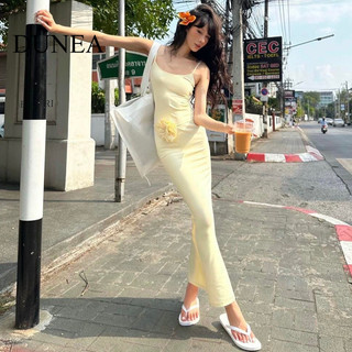 Váy Bodycon hoa lệch vai dành cho nữ DUNEA