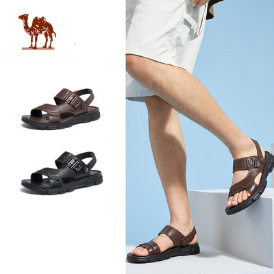 CAMEL CROWN  Nam Đế Mềm Chống Mài Mòn Hai Chiều Thoáng Khí Đi Biển Dép Chống Trơn Trượt
