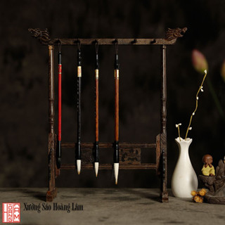 Khung treo cọ thư pháp Song Long Lưỡng Diện 12 nút - Giữ cọ an toàn Xưởng Sáo Hoàng Lâm
