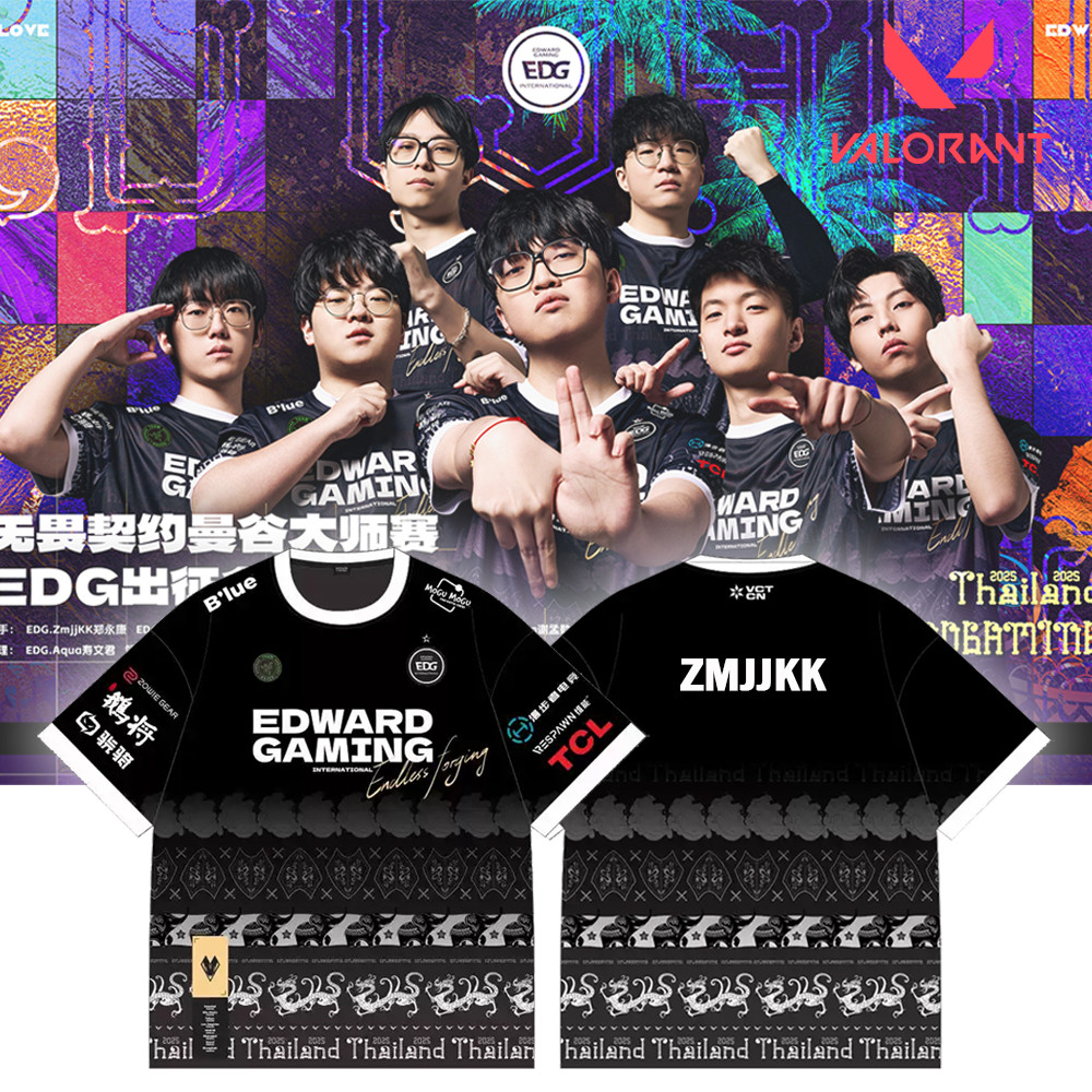2025 Valorant Esports EDG Jersey Zmjjkk Áo VCT Masters Bangkok Đồng Phục Huấn Luyện