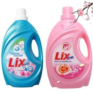 Nước xả vải Lix 3,6L đậm đặc hương thơm làm mềm sợi vải giữ màu quần áo tươi mới