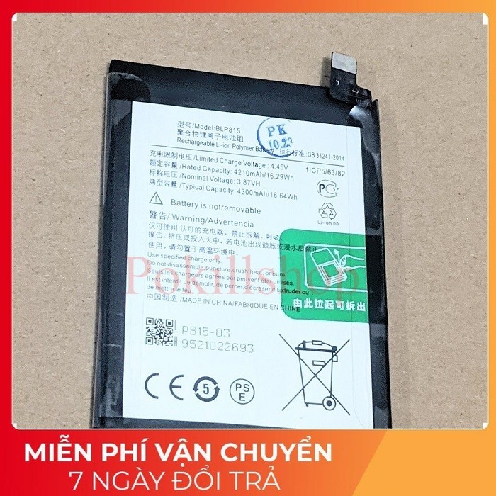 Pin Oneplus Nord N10 5G Mã BLP815 Dung Lượng 4300mAh Battery Linh Kiện Thay Thế