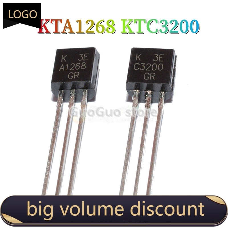 20 chiếc KTA1268 KTC3200 TO-92 A1268 C3200 TO92 Transistor, đảm bảo chất lượng