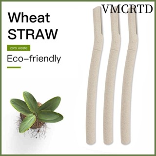 3 / 6 / 9 Lưỡi Dermaplaning, Máy định hình lông mày thân thiện với môi trường Ống hút lúa mì, Dụng cụ làm bằng thép không gỉ Máy cạo râu có thể phân hủy sinh học dành cho nữ