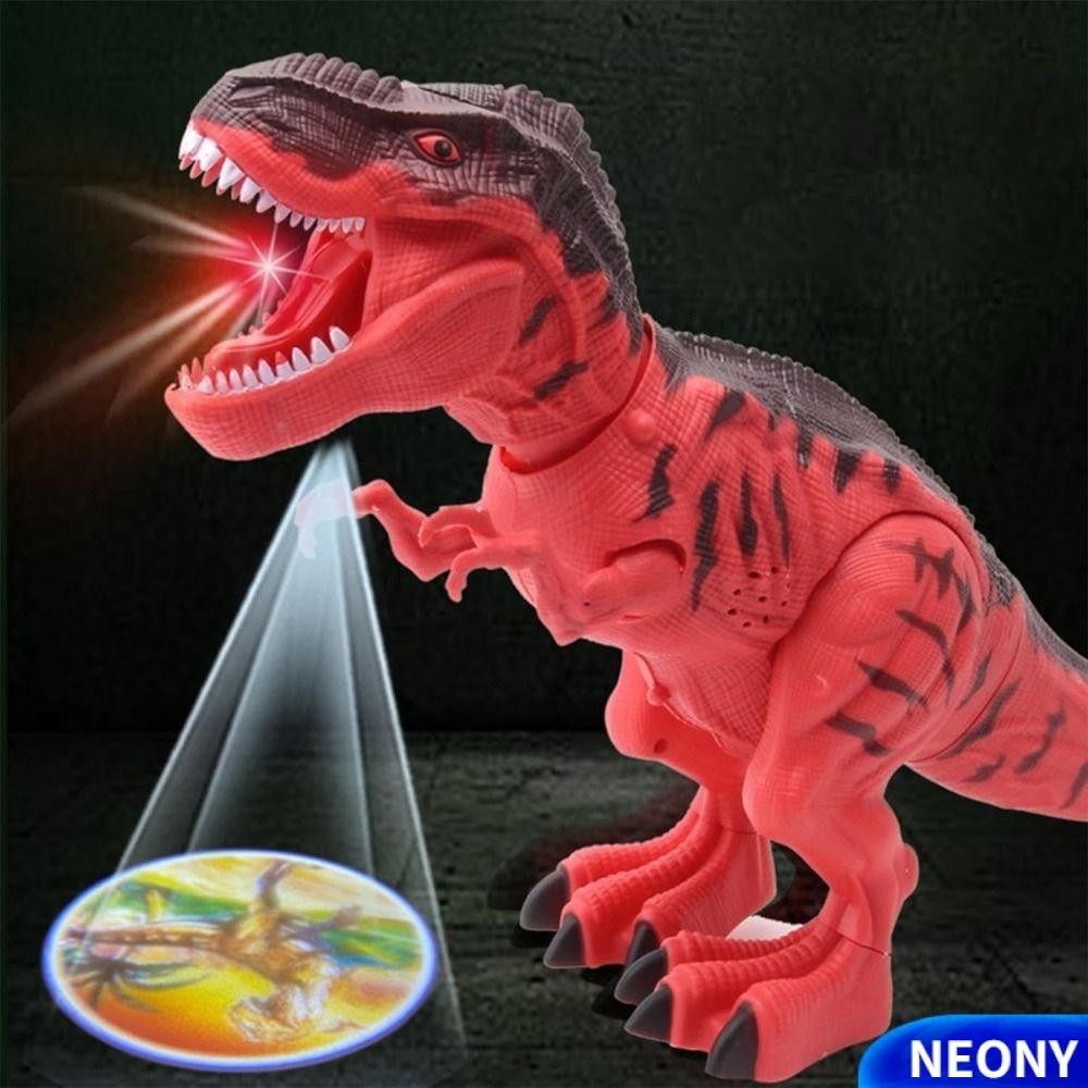 Đồ chơi khủng long đi bộ NEONY, đèn LED Đồ chơi khủng long điện thực tế, Đồ chơi khủng long bằng nhựa tương tác ngộ nghĩnh Đồ chơi Tyrannosaurus Quà tặng trẻ em