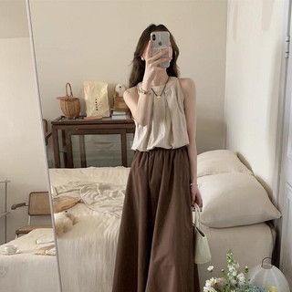[Linin] Bộ đồ mùa hè Áo Vest không tay nữ + Bộ đồ hai mảnh váy