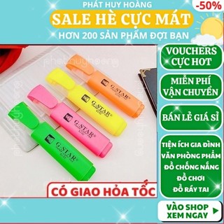 Bút dạ quang Gstar 4 màu 🖍 FREESHIP🚛Có video thật🎥Bút dạ quang Gstar 4 màu cực đẹp (  Chọn màu ) - Phát Huy Hoàng
