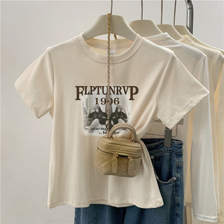 Fashmily Hàng Sẵn Có 100% Cotton Oversize Áo Nữ Mới Mùa Hè Hàn Quốc Tay Ngắn Thời Trang Unisex Tee Rời Cổ Tròn Quần Áo Nam