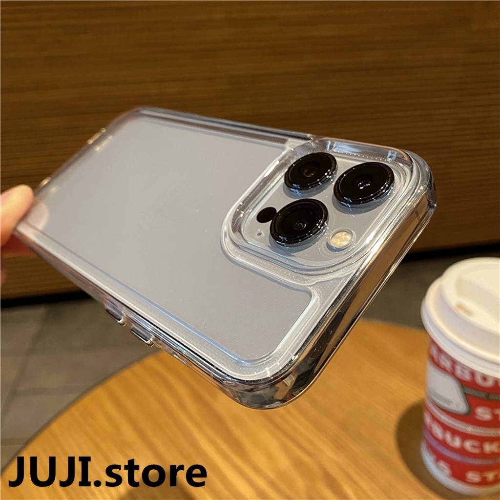 Juji [2 Gen] Ốp Điện Thoại Space Shield Cho Iphone 14 13 12 11 Pro MAX XS MAX XR X 7 + 8 Plus Trong Suốt Chống Sốc Trong Suốt Ốp Lưng Trong Suốt Cho Iphone