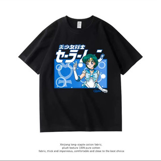 Hoạt Hình Mùa Hè Anime Mizuno Yamei In Rời Lớn Tay Ngắn Áo Thun Nữ Nửa Tay Cặp Đôi Cổ Tròn