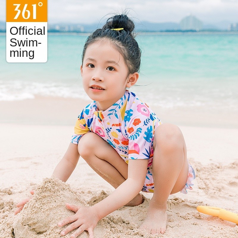 Đồ Bơi 361 Đồ Bơi Trẻ Em Bé Gái Bé Gái Dễ Thương Cho Bé Một Mảnh Áo Tắm 2023 Phong Cách Mới Trẻ Em Hot Spring Swimsuit-0506