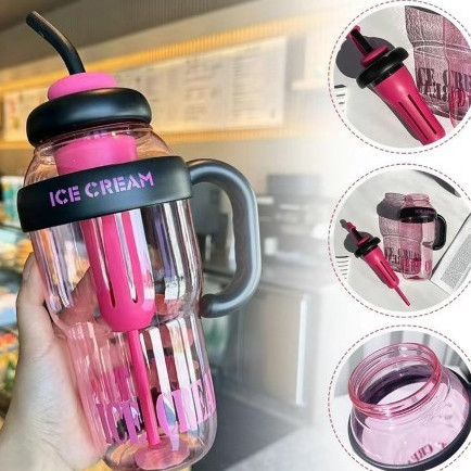 Bình Nước Hình Cây Kem Dung Tích Lớn 1300ml Siêu Dễ Thương, Bình Hello Kitty (GENZ SHOP)