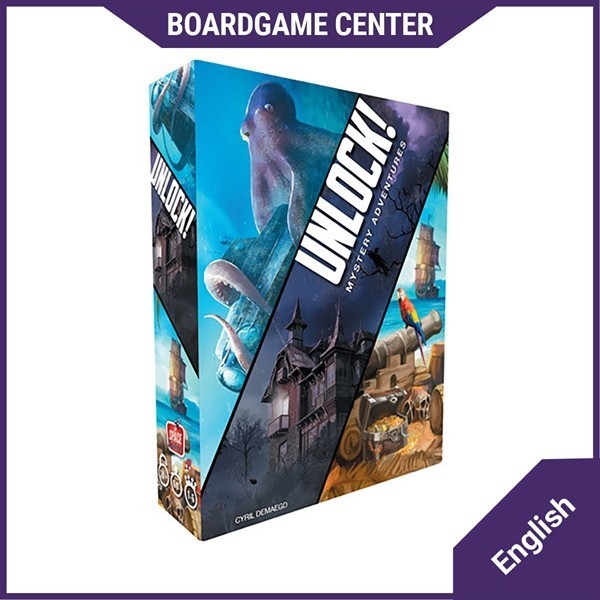 Bộ trò chơi Boardgame - Unlock: Mystery Adventures (2017) Solve puzzles to escape a haunted house, a