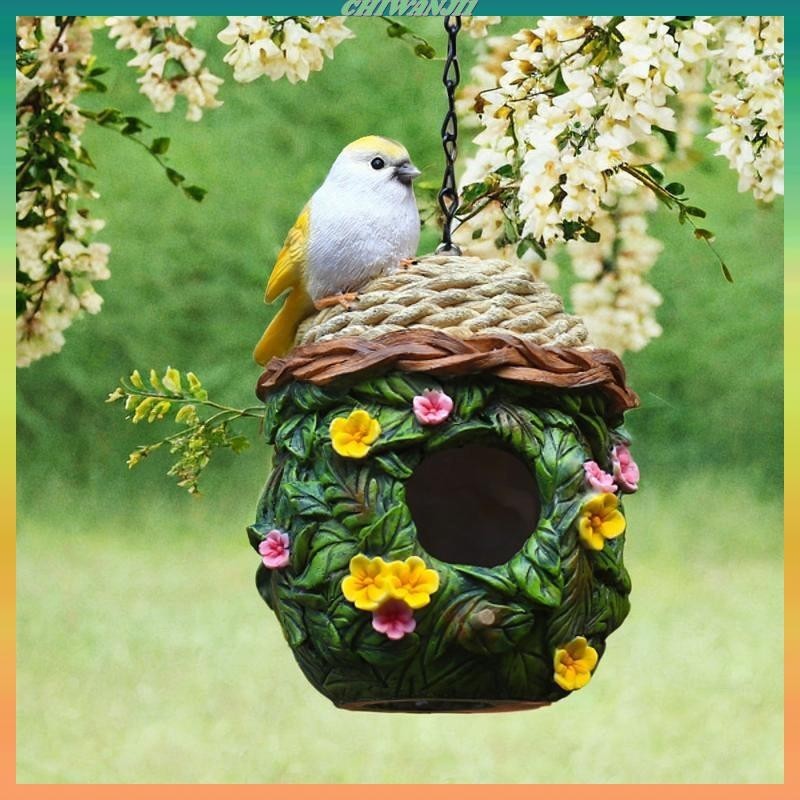 Nhà chim, Nhà, Tổ treo ngoài trời Hàng thủ công Lồng chim bằng nhựa cho cây, sân, cành cây,