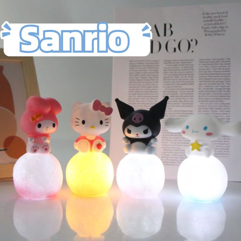Sanrio Hello Kitty Kuromi Cinnamoroll Đèn Ngủ Phát Sáng Đồ Chơi Trẻ Em Đèn Ngủ Anime Kawaii Dễ Thương Trẻ Em Kid Quà Tặng