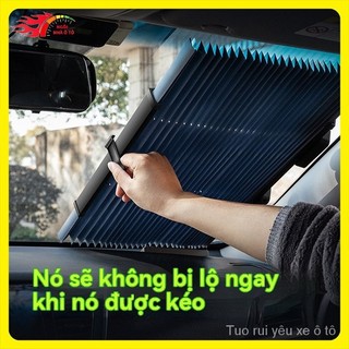 Tấm che nắng cách nhiệt có thể thu vào ô tô Ngăn ngừa lão hóa nội thất Chất liệu lá nhôm Tấm che nắng Tấm che nắng Tấm chắn nắng phía trước có thể thu vào Nhẹ